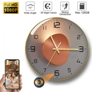 ЧАСЫ СКРЫТАЯ КАМЕРА WI FI IP НАСТЕННЫЕ FULL HD ОНЛАЙН ТРАНСЛЯЦИЯ